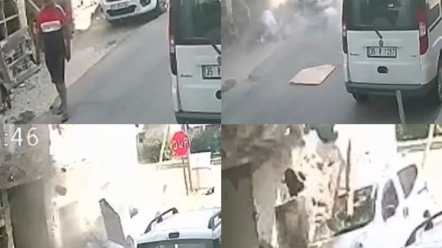 Dakika ile kurtuldu! Park ettiği otomobilin üzerine balkon çöktü